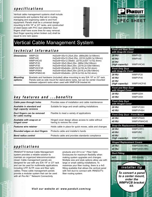 Vertical Cable Management System - Kassex