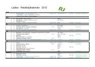 Ladies Wedstrijdkalender 2012 - Rinkven Golf Club