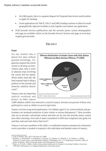 2005 Annual Report - Virginia Department of Criminal Justice Services