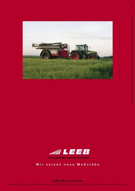 LEEB GS 6000 Feldspritze - Leeb-Mechanik