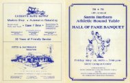 Santa Barbara Athletic Round Table HALL OF FAME BANQUET