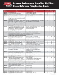 Baldwin Air Filter Cross Reference Chart