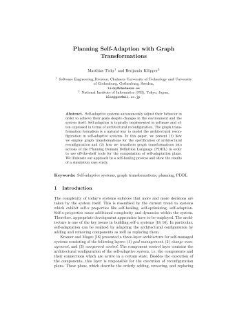 Planning Self-Adaption with Graph Transformations