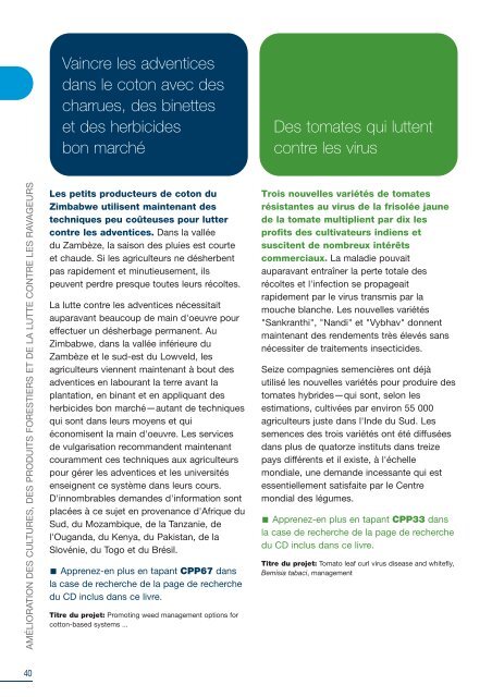 AmÃ©liorer les moyens d'existence des agriculteurs amÃ©lioration des ...