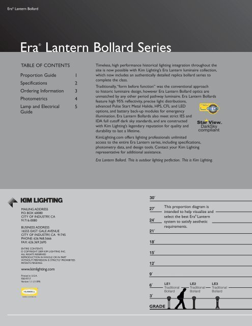 Era® Lantern Bollard - Kim Lighting