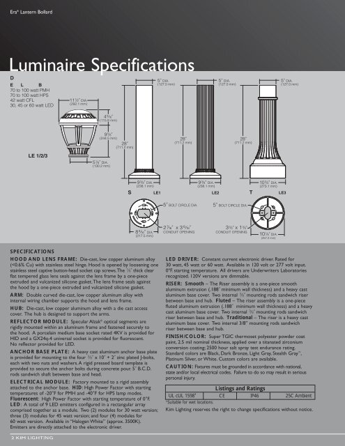 Era® Lantern Bollard - Kim Lighting