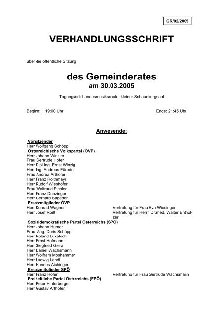 Gemeinderatssitzung 2005-03-30 - .PDF - Hartkirchen