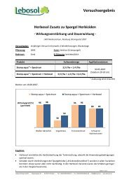 Herbosol Zusatz zu Spargel Herbiziden - Lebosol Dünger GmbH