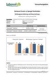 Versuchsergebnis - Lebosol Dnger GmbH