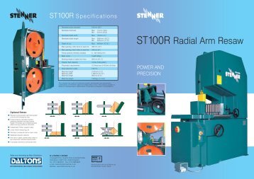 Stenner ST100R Band Resaw Literature - Wadkin