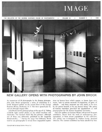 the bulletin of the george eastman house of photography