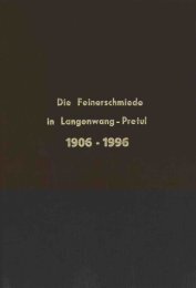 Chronik Feiner Schmiede 1906 - 1996