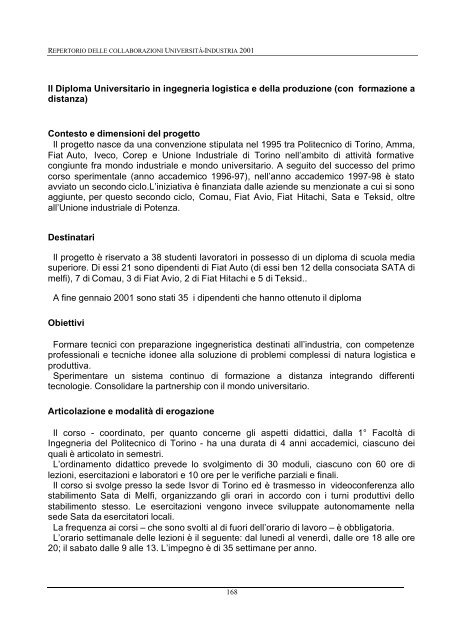 repertorio delle collaborazioni universita'-industria ... - Confindustria