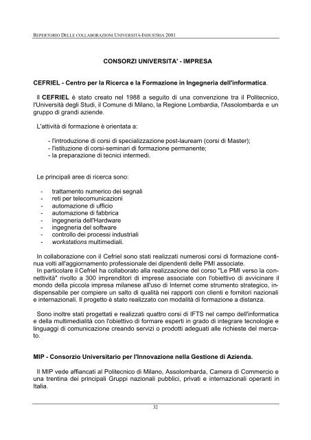 repertorio delle collaborazioni universita'-industria ... - Confindustria