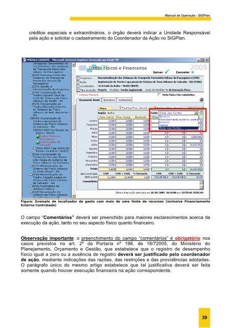 Manual de OperaÃ§Ã£o do SIGPlan