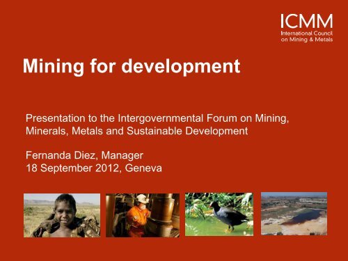ICMM Script Slides - The Intergovernmental Forum on Mining ...