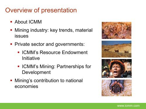 ICMM Script Slides - The Intergovernmental Forum on Mining ...