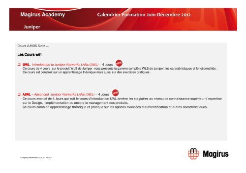 Calendrier Catalogue Formations MAGIRUS ACADEMY 2012 Juin ...