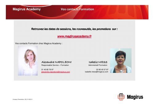 Calendrier Catalogue Formations MAGIRUS ACADEMY 2012 Juin ...