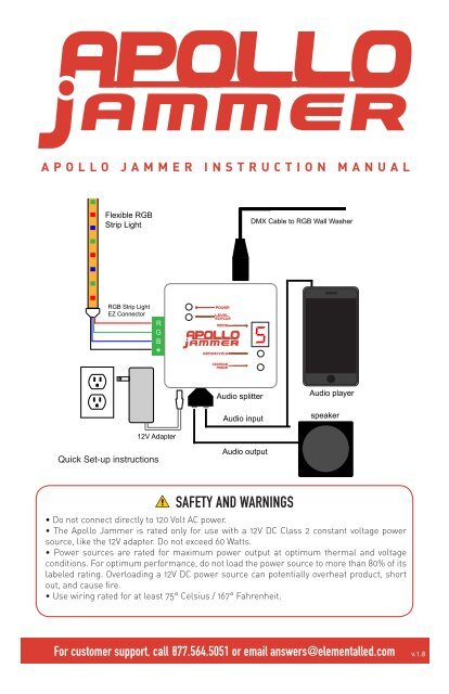 apollo jammer instruction manual - Elemental LED Lights
