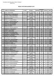 rezultate bac - Colegiul Militar Liceal 