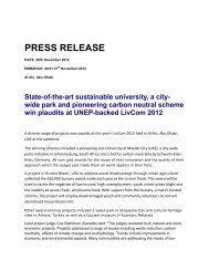 press release - The International Awards for Liveable Communities