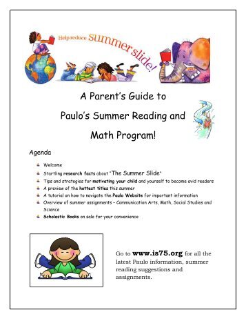 A Parent's Guide to Paulo's Summer Reading and Math Program!