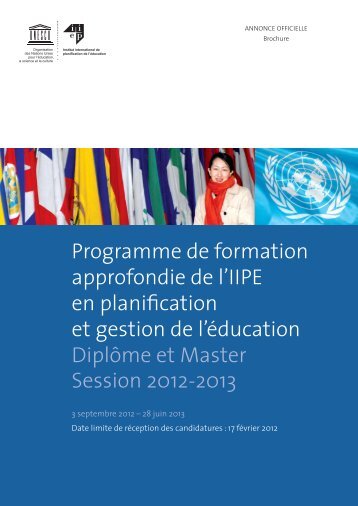 Programme de formation approfondie de l'IIPE en ... - IIEP - Unesco