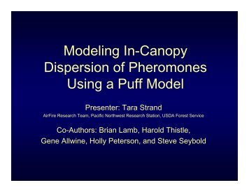 Modeling In-Canopy Dispersion of Pheromones Using a Puff Model