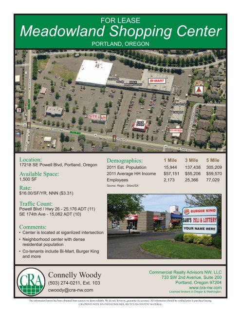 Meadowland Shopping Center - Commercial Realty Advisors