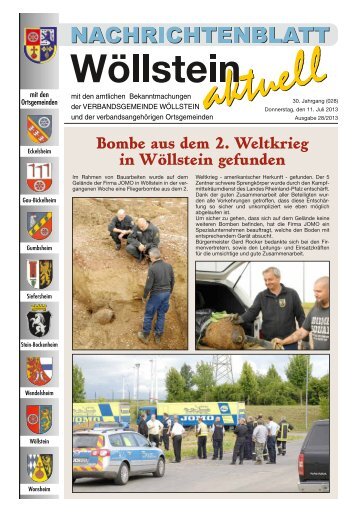 KW 28 / 11.07.2013 - Verbandsgemeinde WÃƒÂ¶llstein