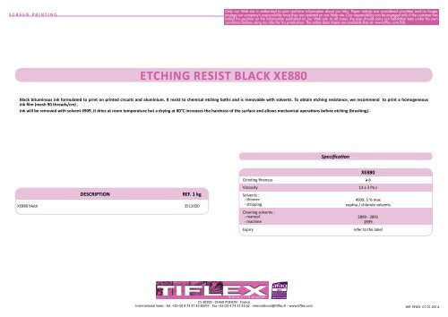 ETCHING RESIST BLACK XE880 - Tiflex