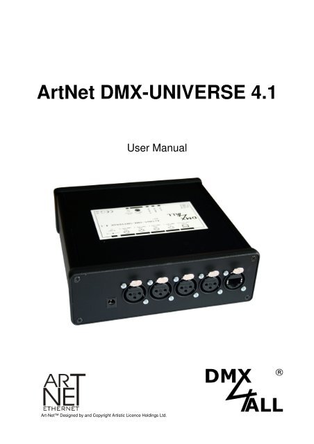 ArtNet DMX-UNIVERSE 4.1 - DMX4ALL GmbH