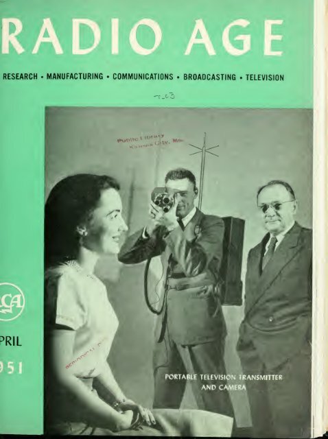 Radio Age - 1951, April - 34 Pages, 3.0 MB, .PDF - VacuumTubeEra