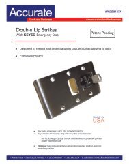 Double Lip Strikes - Accurate Lock and Hardware