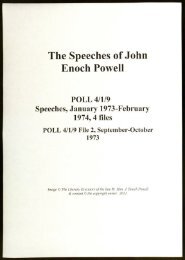 The Speeches of John Enoch Powell POLL 4/1/9 Speeches ...