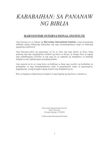 pdf - kababaihan: sa pananaw ng biblia