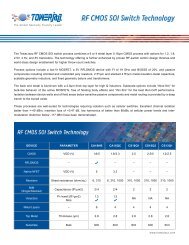 The TowerJazz RF CMOS SOI switch process combines a 6 or 4 ...