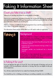 Faking It Information Sheet - Newham.com