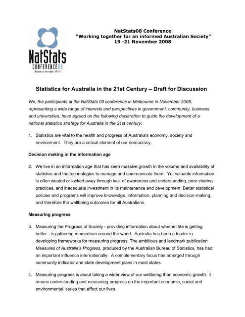 Australia ABS Declaration - Wikiprogress