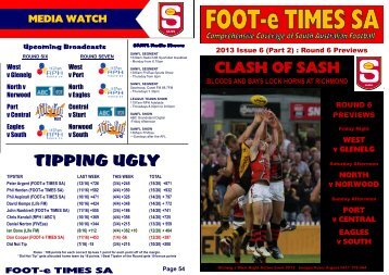 Foot-e Times round 6 pt2 - Norwood Football Club