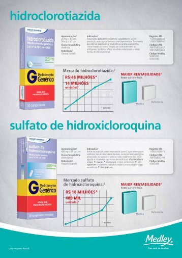 hidroclorotiazida sulfato de hidroxicloroquina - Medley