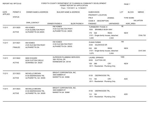 REPORT NO - Forsyth County Government