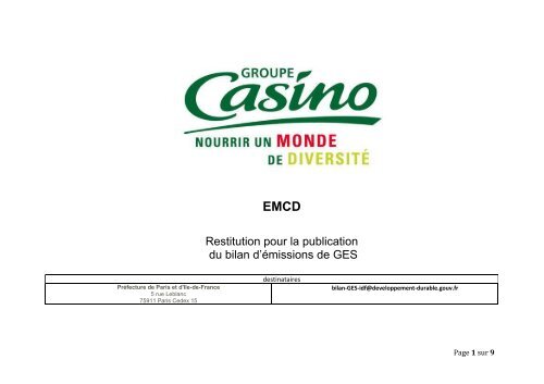 Groupe casino emc distribution schedule