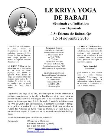 LE KRIYA YOGA DE BABAJI - Babaji's Kriya Yoga
