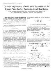 IEEE SIGNAL PROCESSING LETTERS, VOL. 9, NO. 4 ... - IEEE Xplore