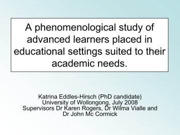 A phenomenological study of advanced learners placed in ... - AAEGT