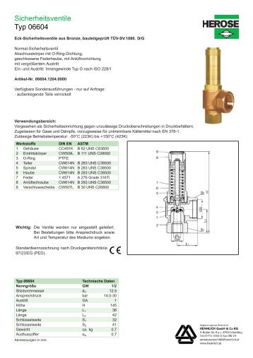 Datenblatt Typ 06604