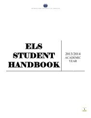 ELS STUDENT HANDBOOK