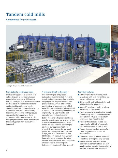 SIROLLCIS CM Solutions for cold rolling mills - Industry - Siemens